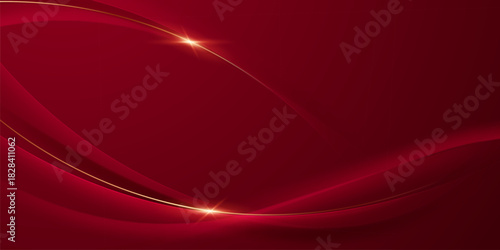 red background design With luxurious effect elements Vector illustration