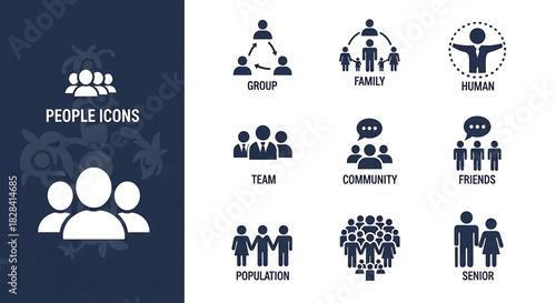 Solid vector icons collection featuring templates, layouts, flowcharts, diagrams, forms, wireframes, tables, grids, onboarding, IT support, communication, business structure, budget, and advertising.