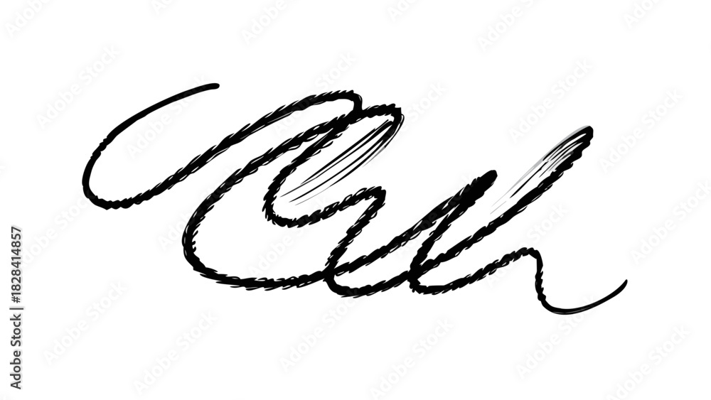 Fototapeta premium Freehand Marker Scribble Shape