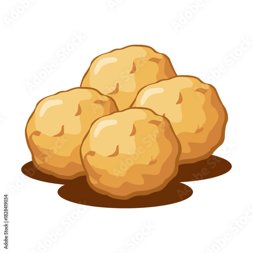 Tater tots logo vector illustration template. Simple design