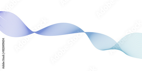 Glowing waveform frequency futuristic energy sound waves technology concept background. Abstract background wave line in vector business texture. Pattern line blend curve flow futuristic background.	