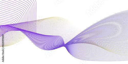 Glowing waveform frequency futuristic energy sound waves technology concept background. Abstract background wave line in vector business texture. Pattern line blend curve flow futuristic background.	