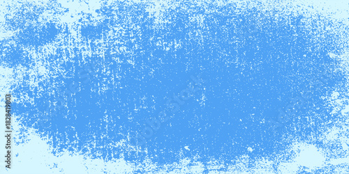 Blue and white grunge background with white paint smudges. Frosty blue background. Snow winter abstract grunge overlay. Ice texture backdrop. eps 10
