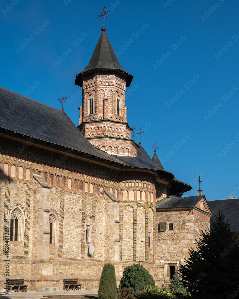 Obraz premium Main Church of Neamt Monastery, Ancient Spiritual Center of Moldavia, Romania