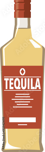 ボトルに入ったテキーラのイメージイラスト