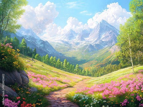 Scenic View Framed Through Artistic Composition with Focus on Light