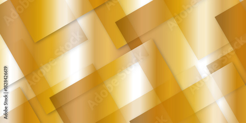 Abstract yellow, orange technology concept diamond triangle geometric line background. modern seamless business technology concept geometric shapes. squares and triangle with soft shadows as pattern.