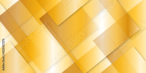Abstract yellow, orange technology concept diamond triangle geometric line background. modern seamless business technology concept geometric shapes. squares and triangle with soft shadows as pattern.