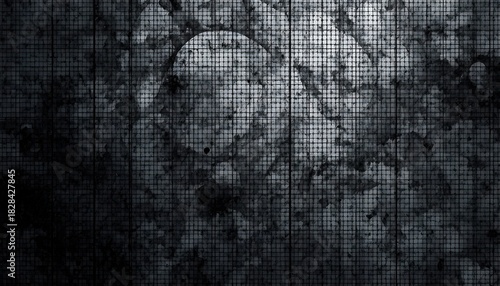 Monochrome Dark Geometric Grid Background – Modern Black Abstract Noise Texture