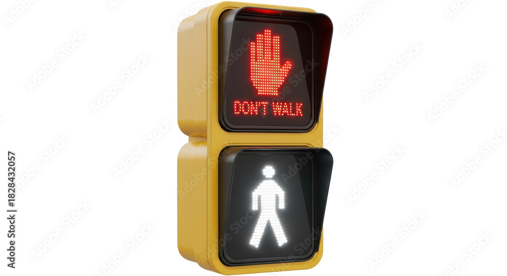 custom made wallpaper toronto digitalYellow pedestrian crossing signal PNG isolated, walk and don t walk sign for street safety and urban planning