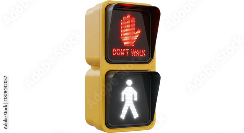 Wallpaper Mural Yellow pedestrian crossing signal PNG isolated, walk and don t walk sign for street safety and urban planning Torontodigital.ca