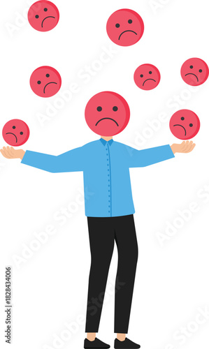 demotivating failure and sitting stressed Fatigue due to exhausting work or loss of motivation due to failure concept

