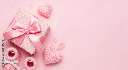 pink gift box with bow