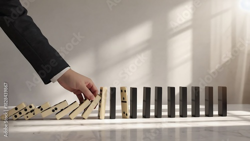 Domino effect concept