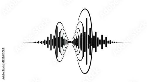 Abstract sound wave graphic representing audio or signal intensity