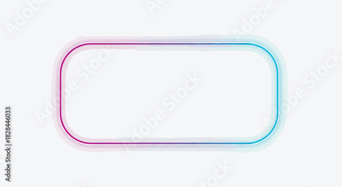 Neon gradient rounded rectangle frame with vibrant pink and blue colors