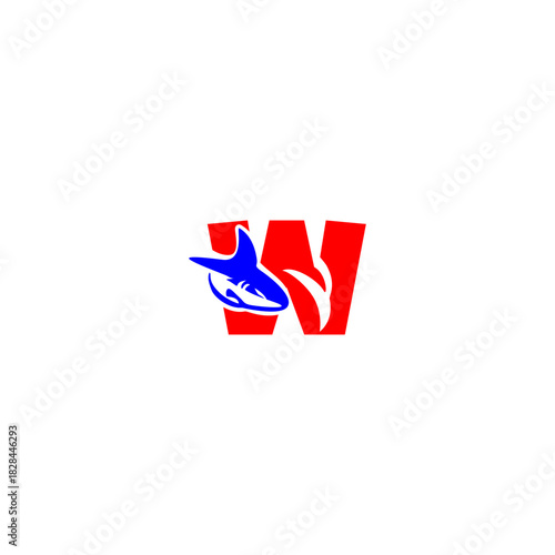 A dynamic shark logo in a sleek sliding motion, artistically forming an alphabet letter. Perfect for sports teams, water brands, mascots, marine themes, and strong, energetic visual identities.