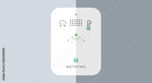 Netatmo weather station interface showcasing environmental monitoring and water management