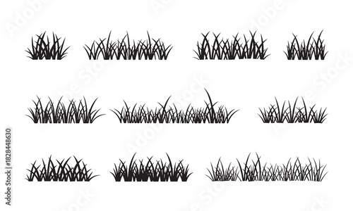 Vibrant and detailed vector illustration of lush green grass blades with a touch of nature s palette perfect for outdoor themes