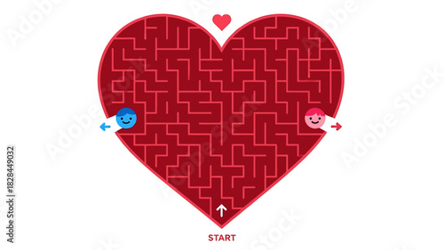 Heart Maze Challenge - A Path to Love and Connection.