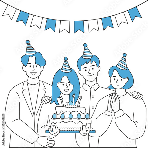 Joyful Birthday Celebration with Family and Friends