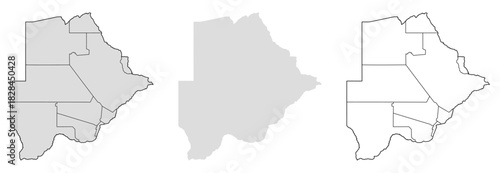 Botswana vector map.