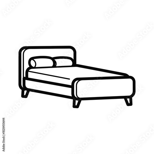 Comfortable bed with pillows, ready for a good nights sleep