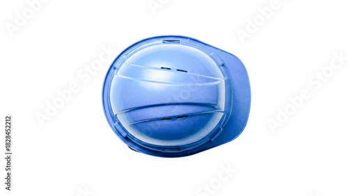 Blue construction safety hard hat protective shell design
