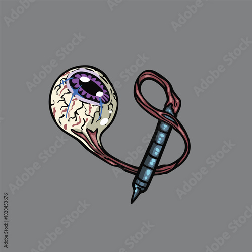 eye weapon abstract and artsy design for vintage or merch brand