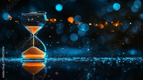 Capturing the essence of time, this hourglass highlights the dynamics of business efficiency.