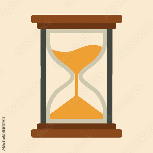 vector illustration of a hourglass timer sand watch
