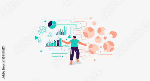 Data Analysis and Creative Strategy Synthesis: Business Intelligence Flow Visualization and Problem Solving Concept