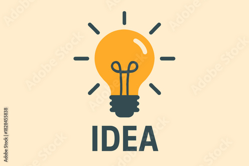 vector illustration of a creative light bulb idea