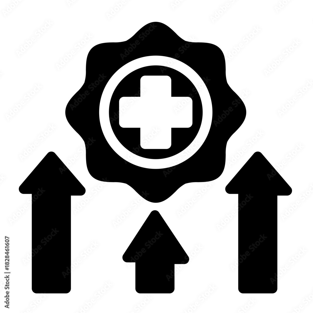 Obraz premium medical growth icon