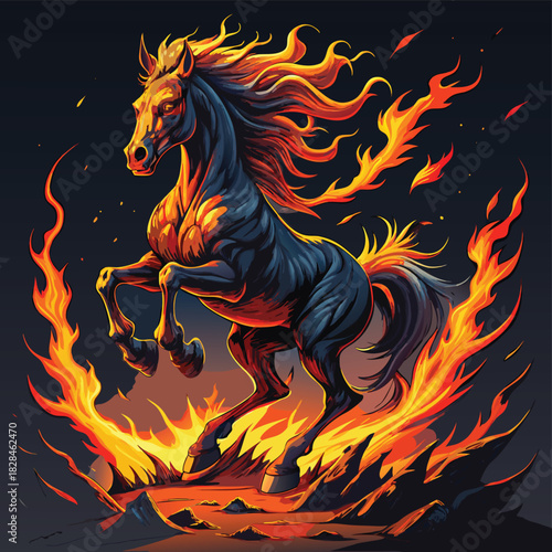 horse in the fire