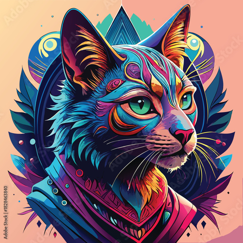 vector illustration of a cat