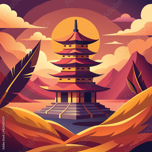 pagoda in the forest