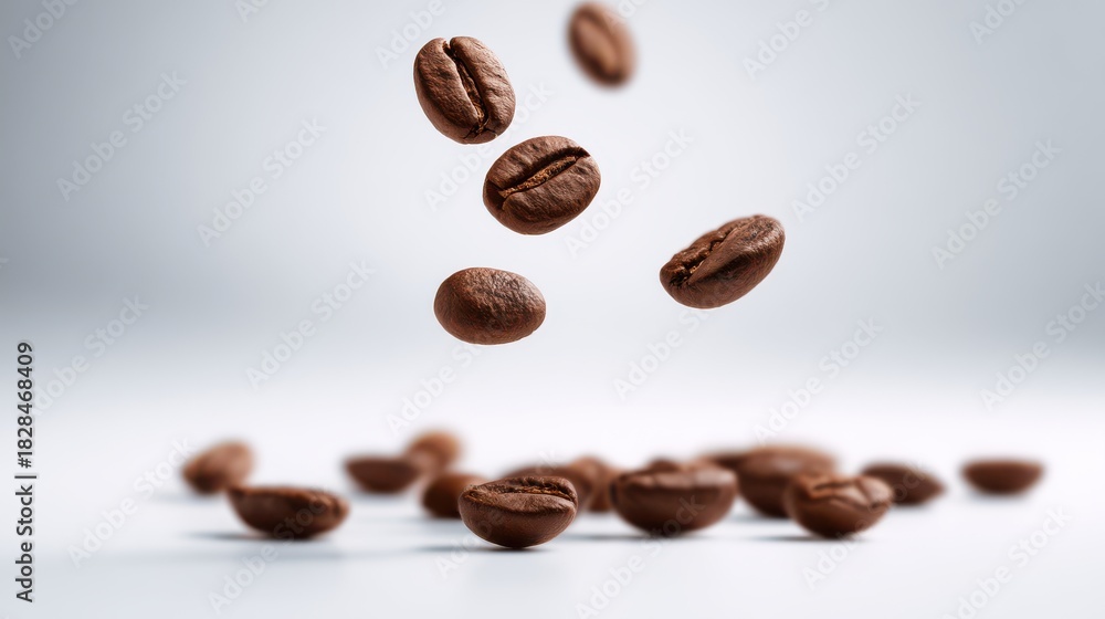 Obraz premium Falling coffee beans