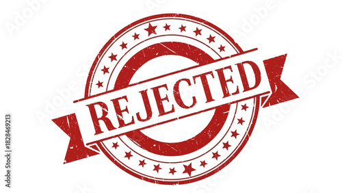 Rejected Stamp Clipart – Red Denied Approval Seal Badge Illustration