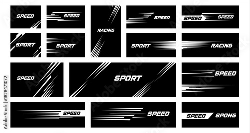 Speed Graphics Vector Collection High Velocity Designs for Sport Racing Fast Concepts Dynamic Motion Modern Graphics