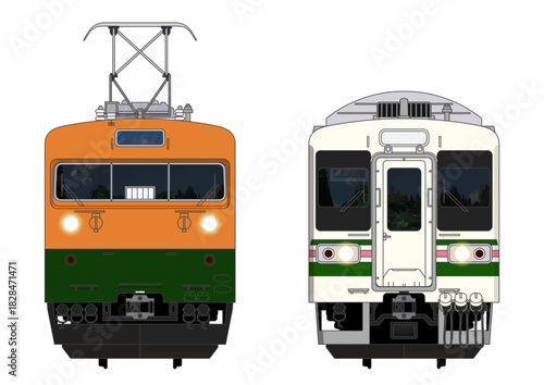 群馬の列車No.4_(クモニ)143系 / 107系100番台_Japanese Railroad Cars in "Gunma"