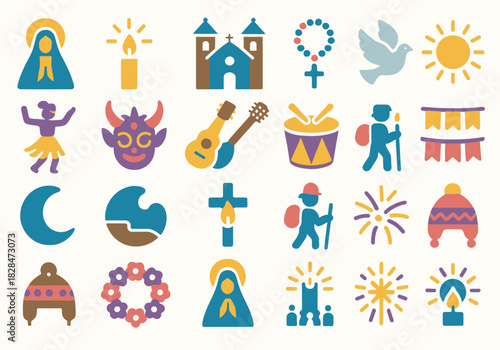 Virgen de la Candelaria Icons for Religious and Cultural Celebration