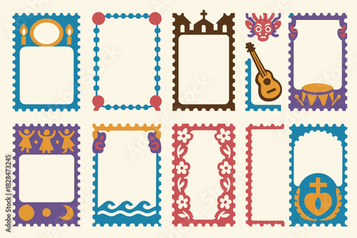 Virgen de la Candelaria Frame Icons for Religious and Cultural Celebrations