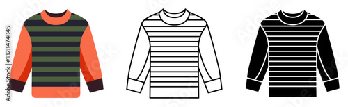 Winter knitted cardigan sweater isolated vector illustration