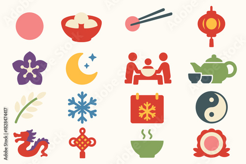 Dongzhi Festival Icons for Celebration and Tradition