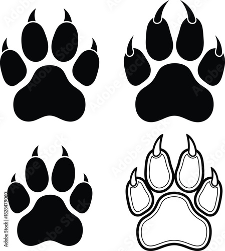 Orca whale pod vector illustration black and white marine animal design eps silhouette