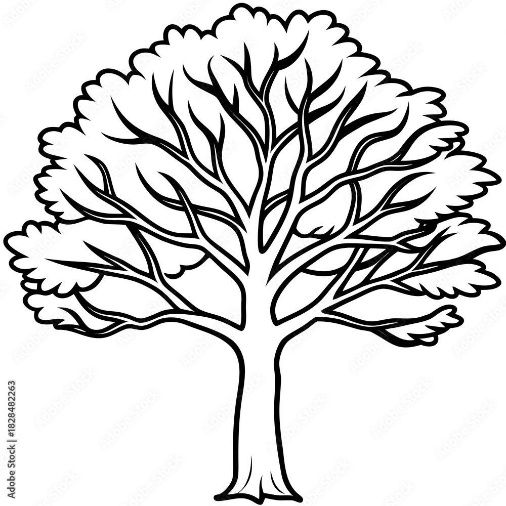 Obraz premium vector tree silhouette