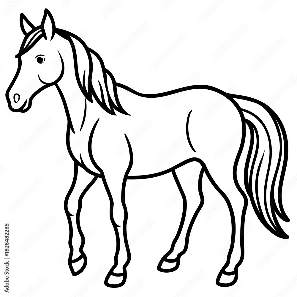 Obraz premium horse vector illustration