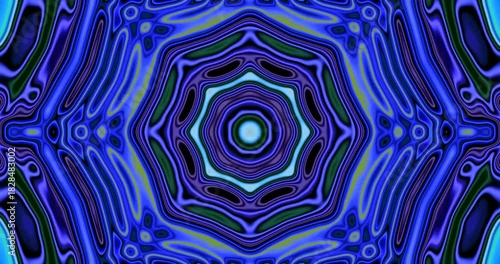 Vibrant tunnel video loop with swirling patterns in blue tones for immersive screensaver experience