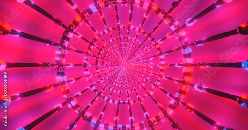 Tunnel video loop creates a vivid motion background with vibrant colors and seamless transitions for dynamic displays